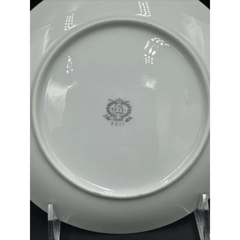 Vintage Seyei Japan Atomic Snowflake Bread & Butter Plates Set of 4 Silver